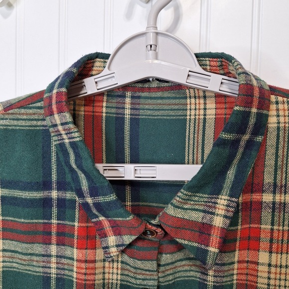 Bloomchic‎ Dress Womens US 26 Multicolor Plaid Midi  Long Sleeve Arc Hem Pockets - Picture 4 of 11